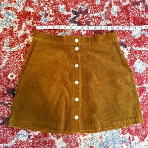 Uniqlo Corduroy Mini Skirt Camel Size 6 $20